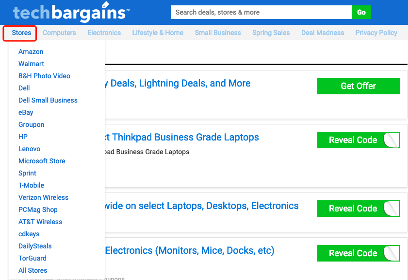 techbargains首页