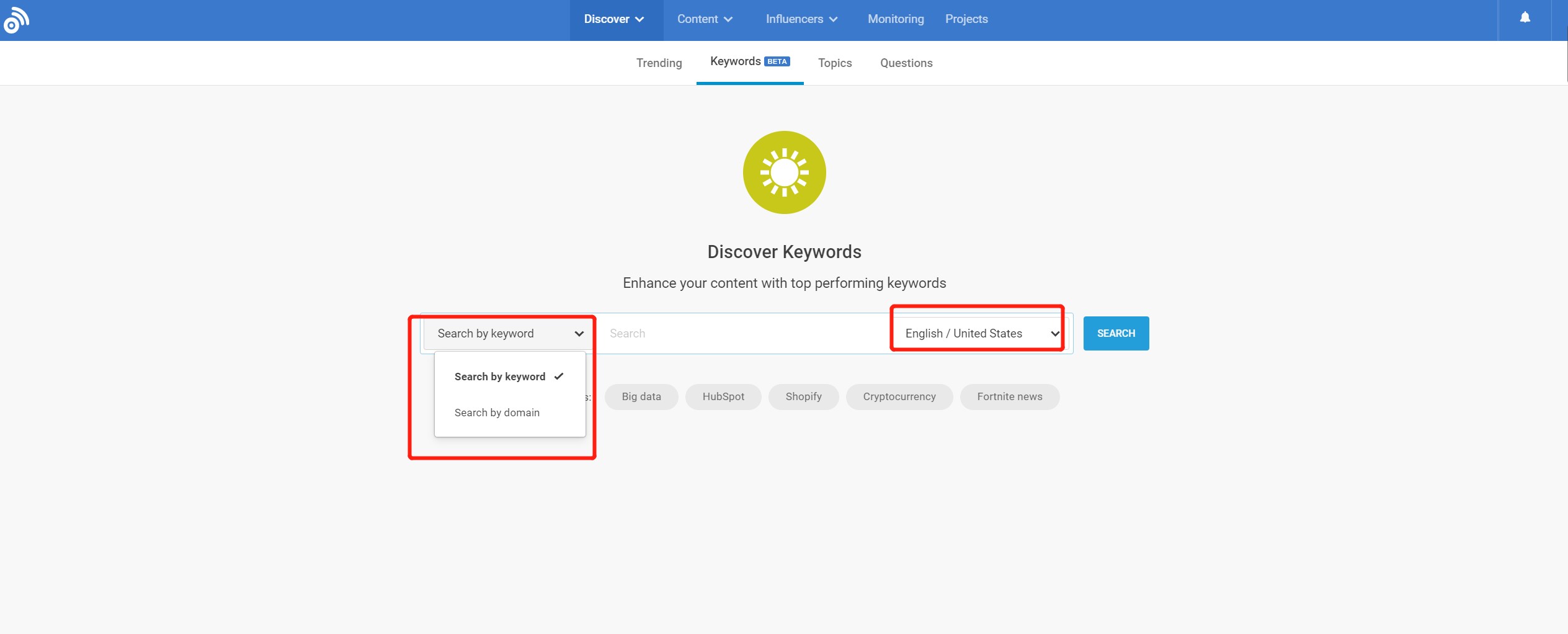 buzzsumo 关键词keywords